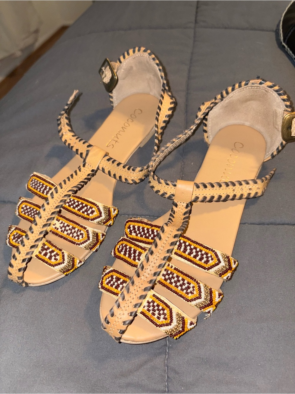 Coconuts Beaded Gladiator Sandals
